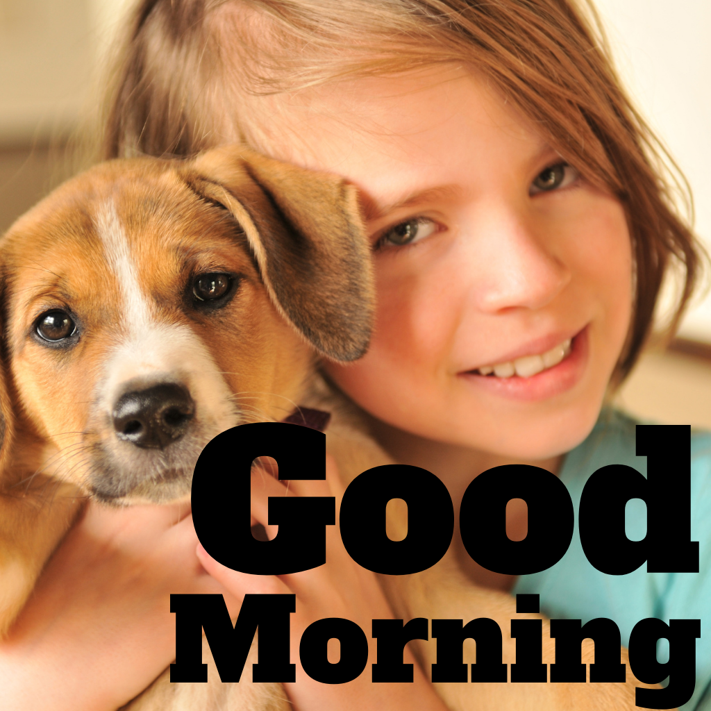 A morning as delightful as a dog's wag! This heartwarming image is designed to make every dog lover's day brighter. Send it to spread canine cheer and warm wishes for a fantastic morning.