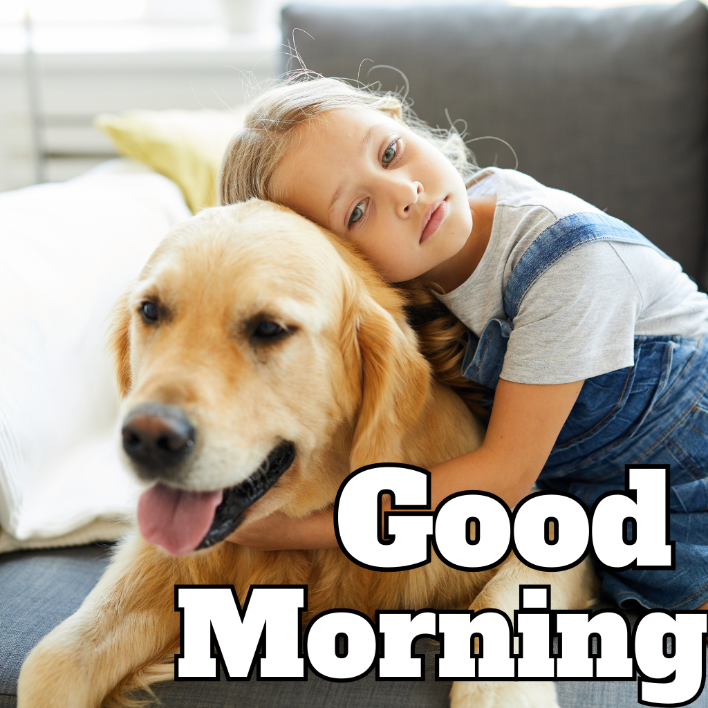 Wagging tails and good vibes! This lovable image, featuring an enthusiastic dog, is the perfect pick for dog lovers. Share the boundless joy of furry companionship and wish them a paws-itively good morning!