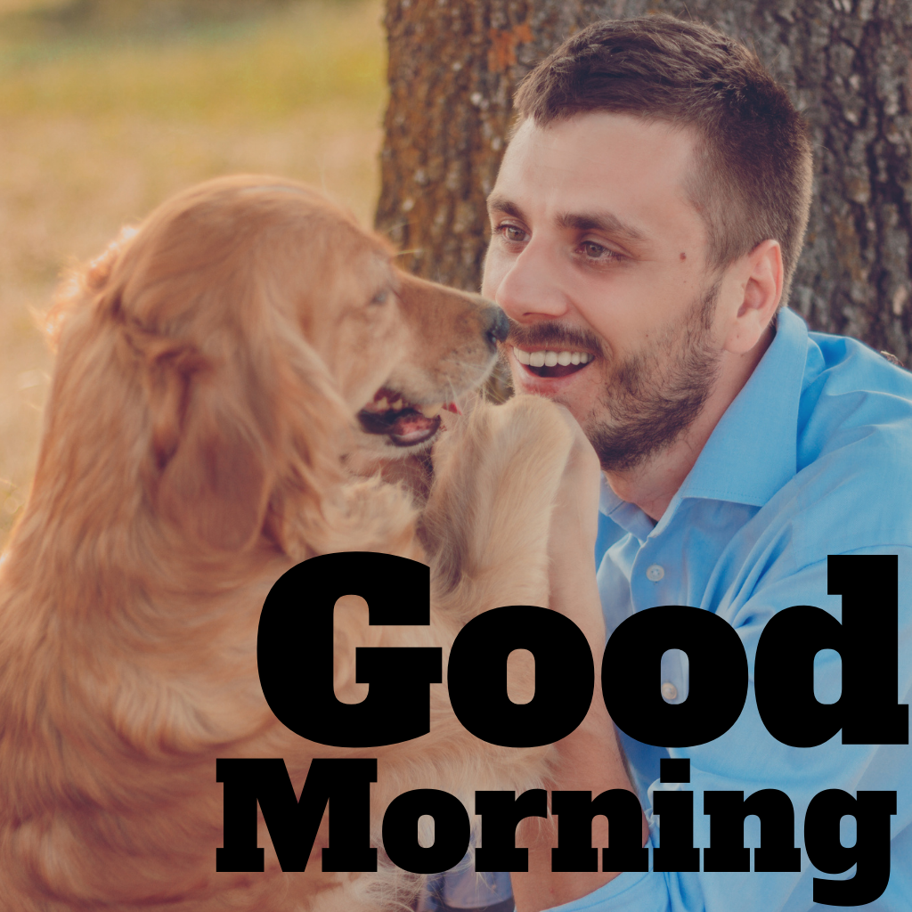 Start your day with a wagging tail and a loyal friend! This lovable image, featuring an adorable dog, is designed to make the hearts of dog lovers skip a beat. Send it for a morning filled with canine companionship and joy.